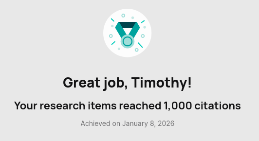 1000 Citations - A Milestone Built on Collaboration